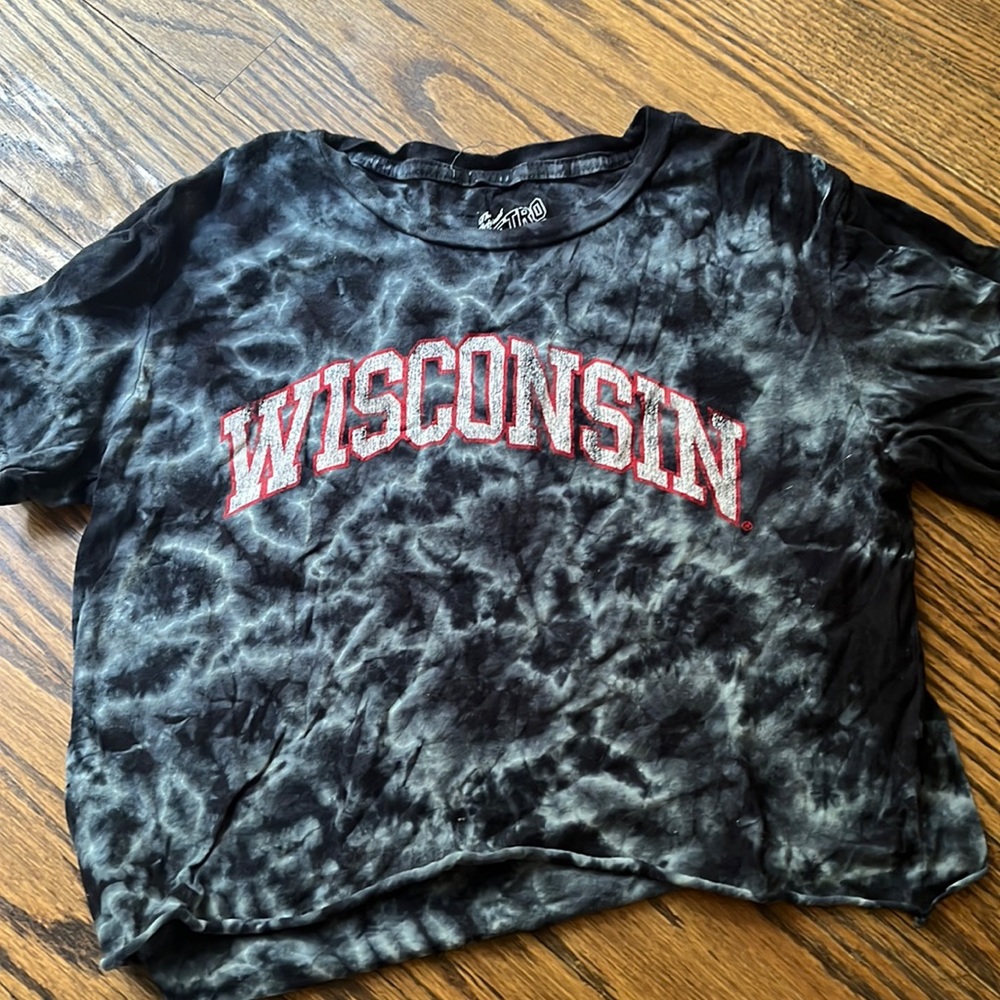Wisconsin slightly cropped T shirt/college